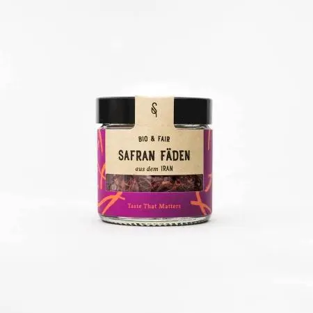 Safran Fäden im Glas