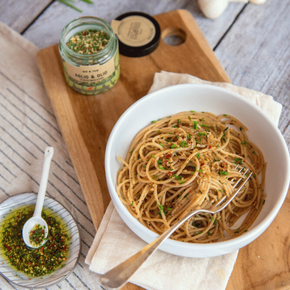 Aglio Olio mit Spaghetti