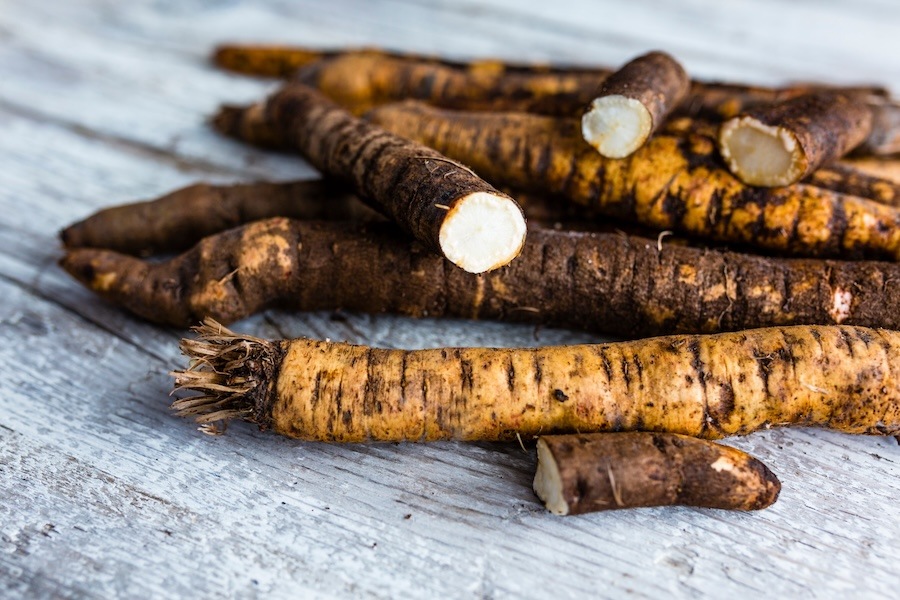 Schwarzwurzeln fertig zum würzen
