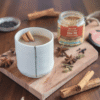 Chai Tee Gewürz mit Teegetränk und Gewürzen im Bild